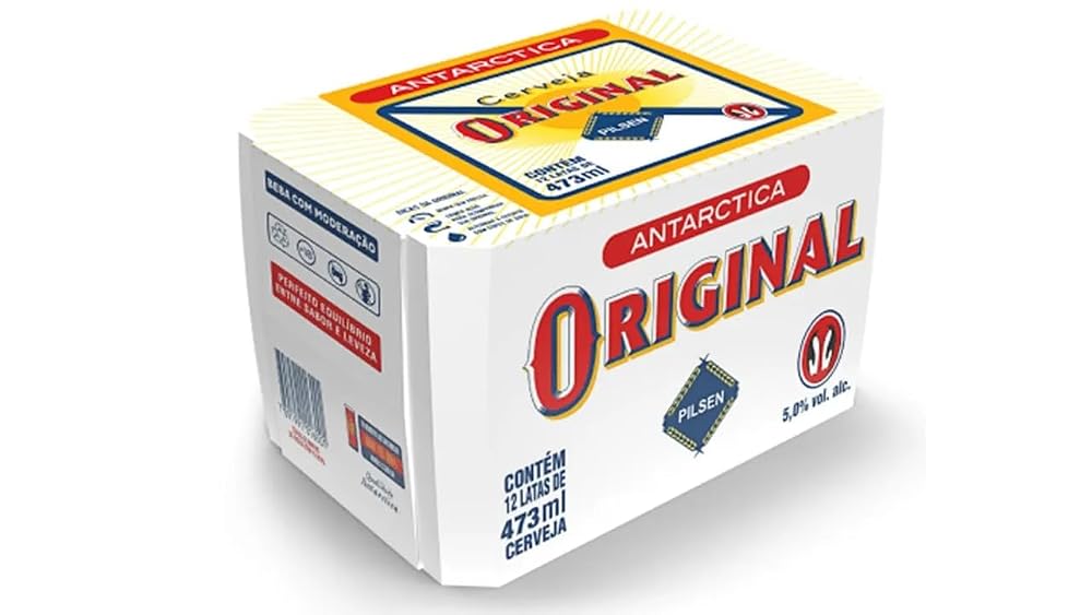 Cerveja Original Antarctica Lata 473ml - Caixa 12 Unidades